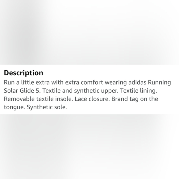 adidas Solar Glide 5 Shadow Navy/White/Altered Blue 10.5 D (M) - Picture 7 of 9